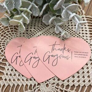 Set of 50 thanks gorgeous heart thank you cards for your orders